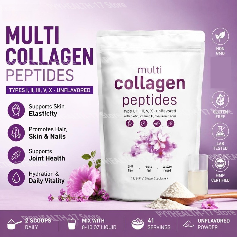 Hair Care Vitamin - Multi Collagen Peptides Powder Types I