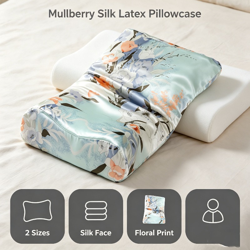 Hair Care Hospital - 100% Mulberry Silk Latex Pillowcase Floral