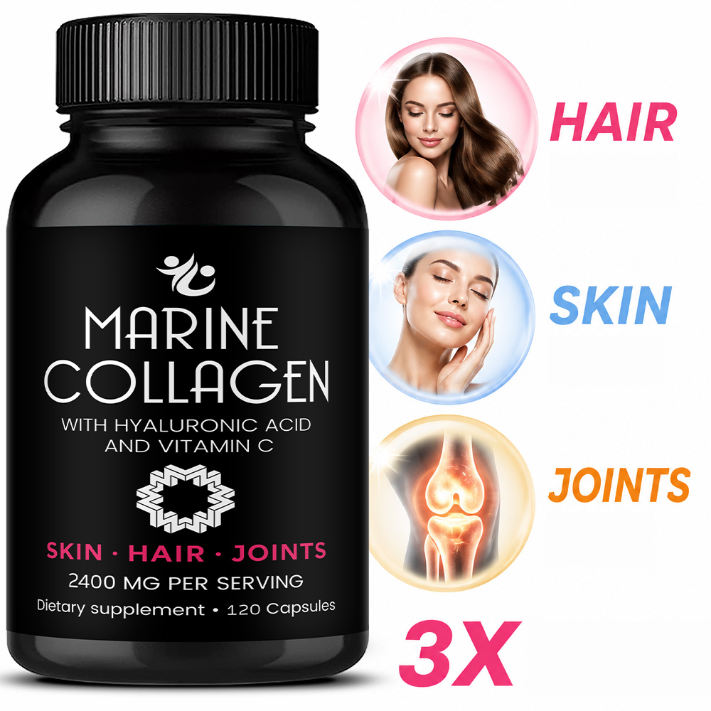 Marine Collagen Capsules 2200m - Hair Care Vitamin ulasan dan harga