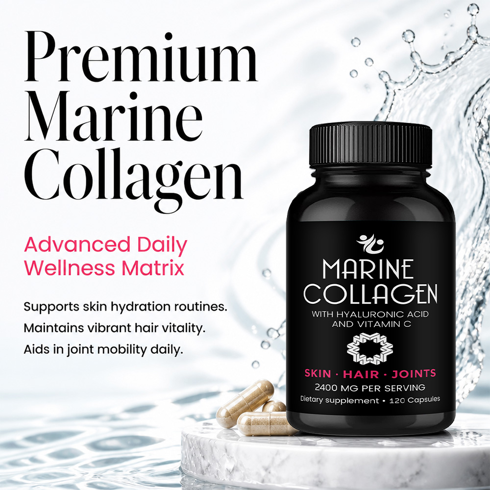 Marine Collagen Capsules 2200m - Hair Care Vitamin ulasan dan harga