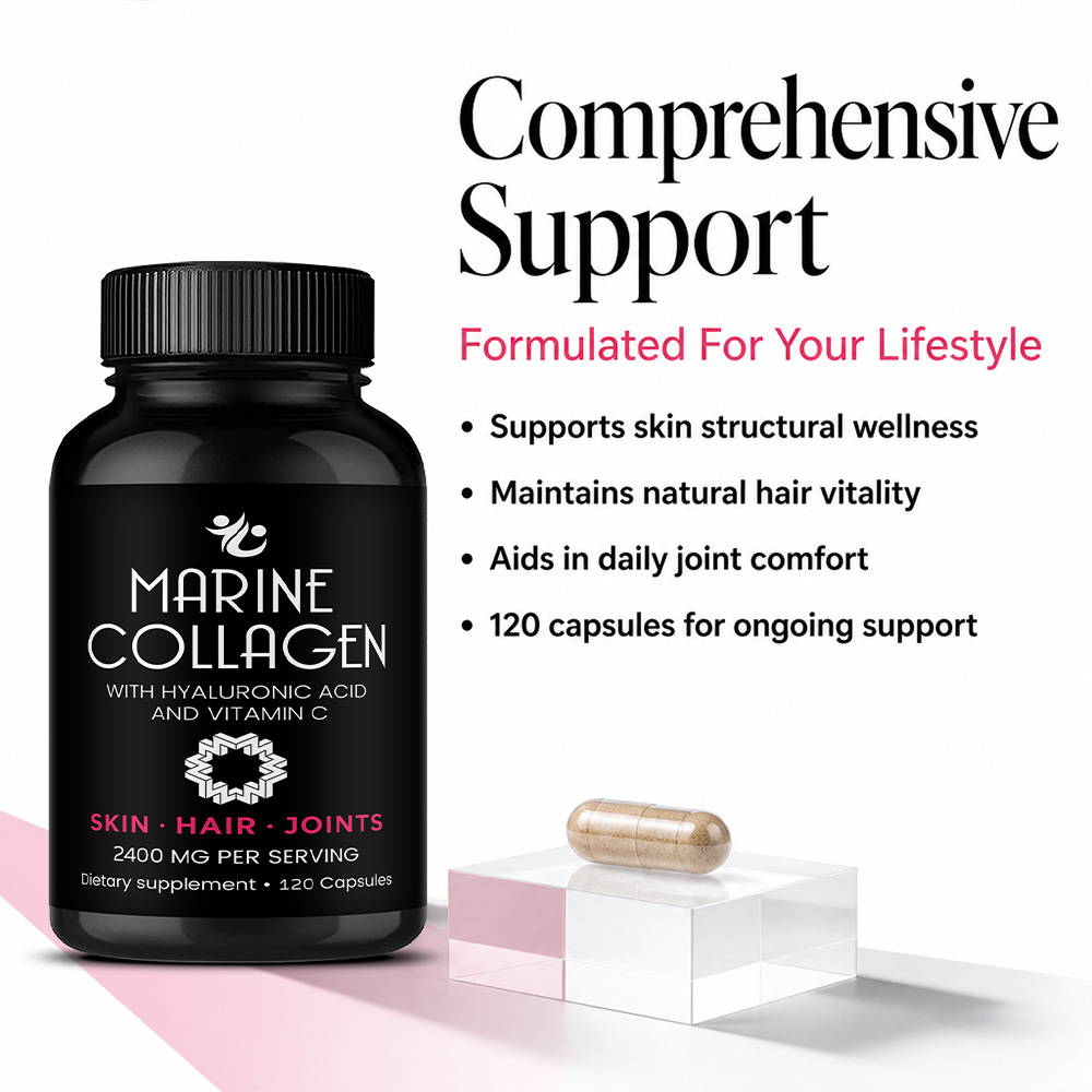 Marine Collagen Capsules 2200m - Hair Care Vitamin ulasan dan harga
