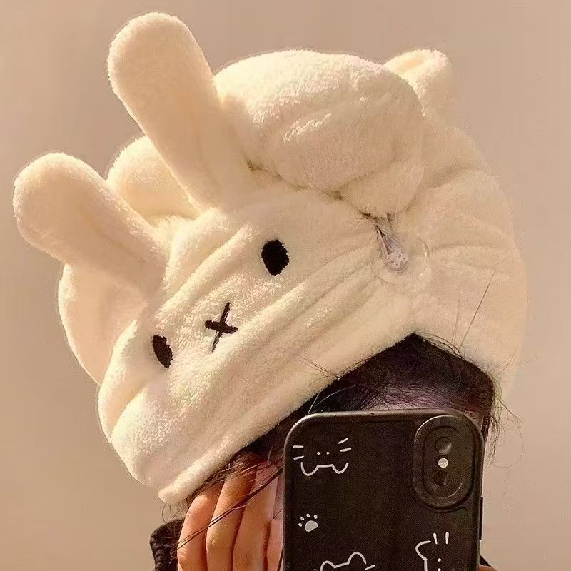 Cute Rabbit Ear Hat Miffy Dry  - Hair Care Japan Products ulasan dan harga
