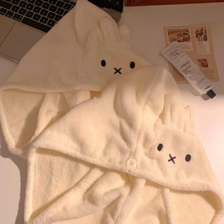 Cute Rabbit Ear Hat Miffy Dry  - Hair Care Japan Products ulasan dan harga