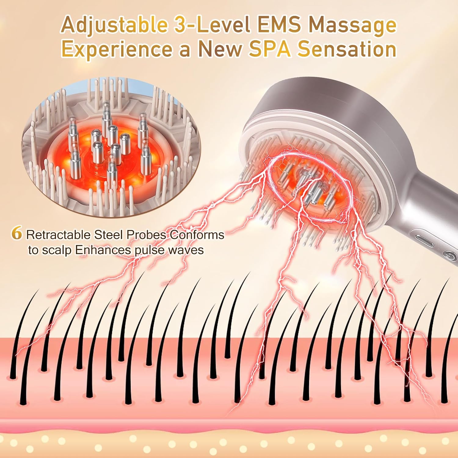Red Light Scalp Massager Comb  - Hair Care Essential Oil ulasan dan harga