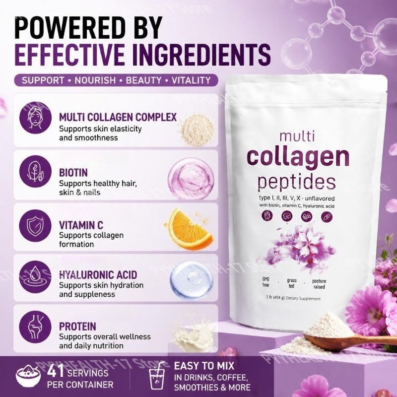 Multi Collagen Peptides Powder - Hair Care Vitamin ulasan dan harga
