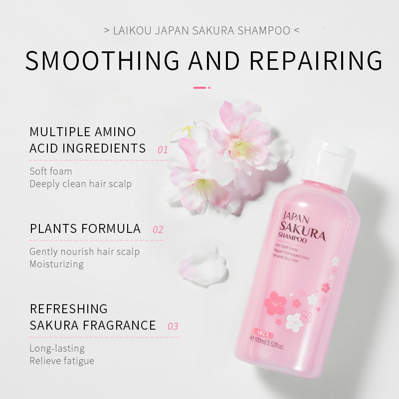 LAIKOU Japan Sakura  Shampoo R - Hair Care Korean Products ulasan dan harga