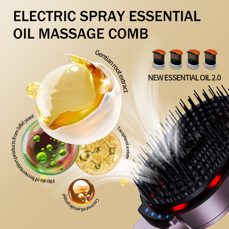4-in-1 Massage Comb Essential  - Hair Care Essential Oil ulasan dan harga